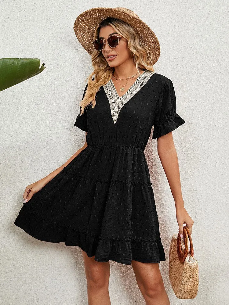 Summer Short Graceful Sleeve Dress