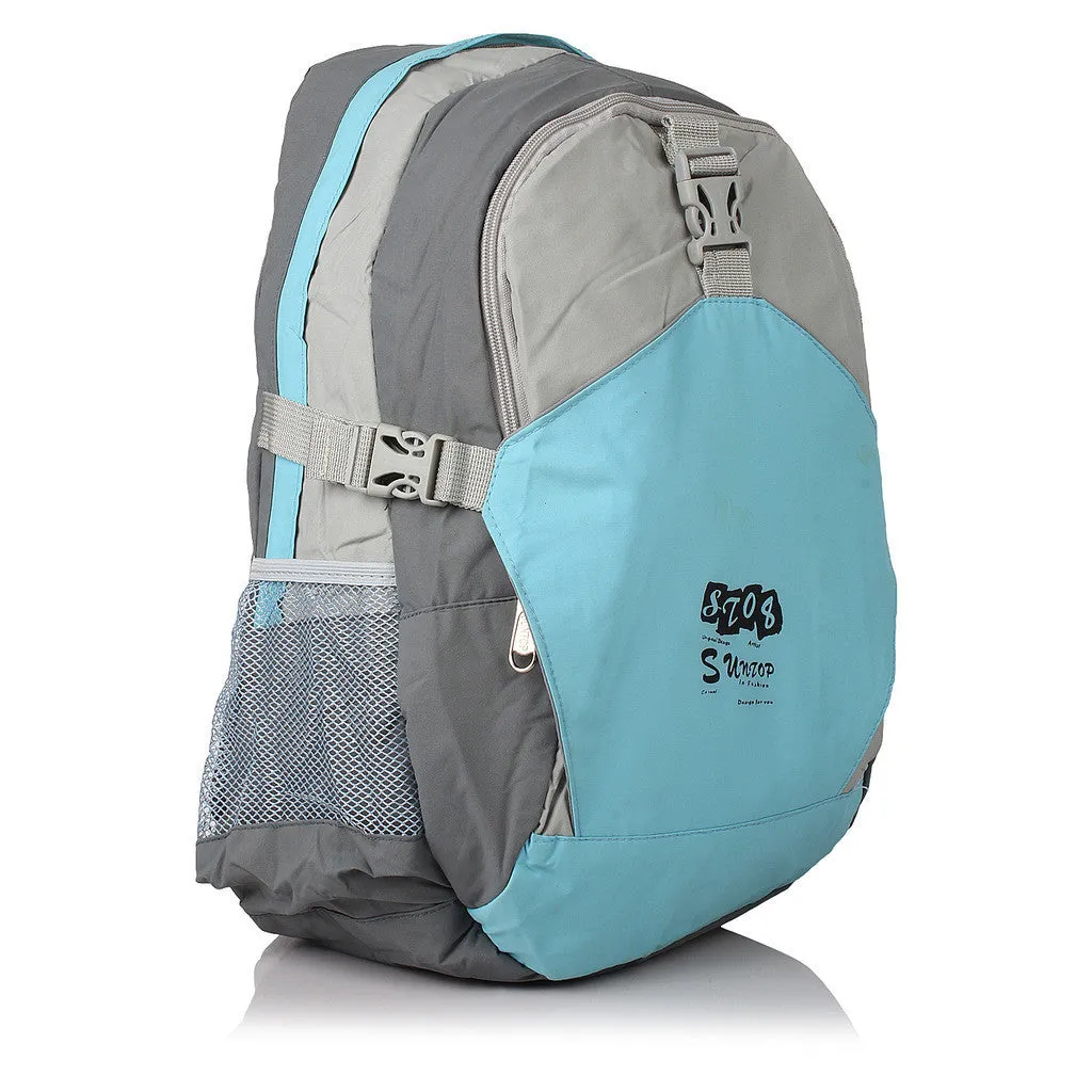 Suntop A11 19 L Backpack(Sky Blue and Grey)