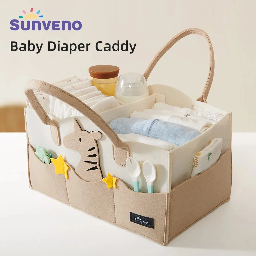 Sunveno Baby Diaper Caddy Organizer Portable Holder Bag