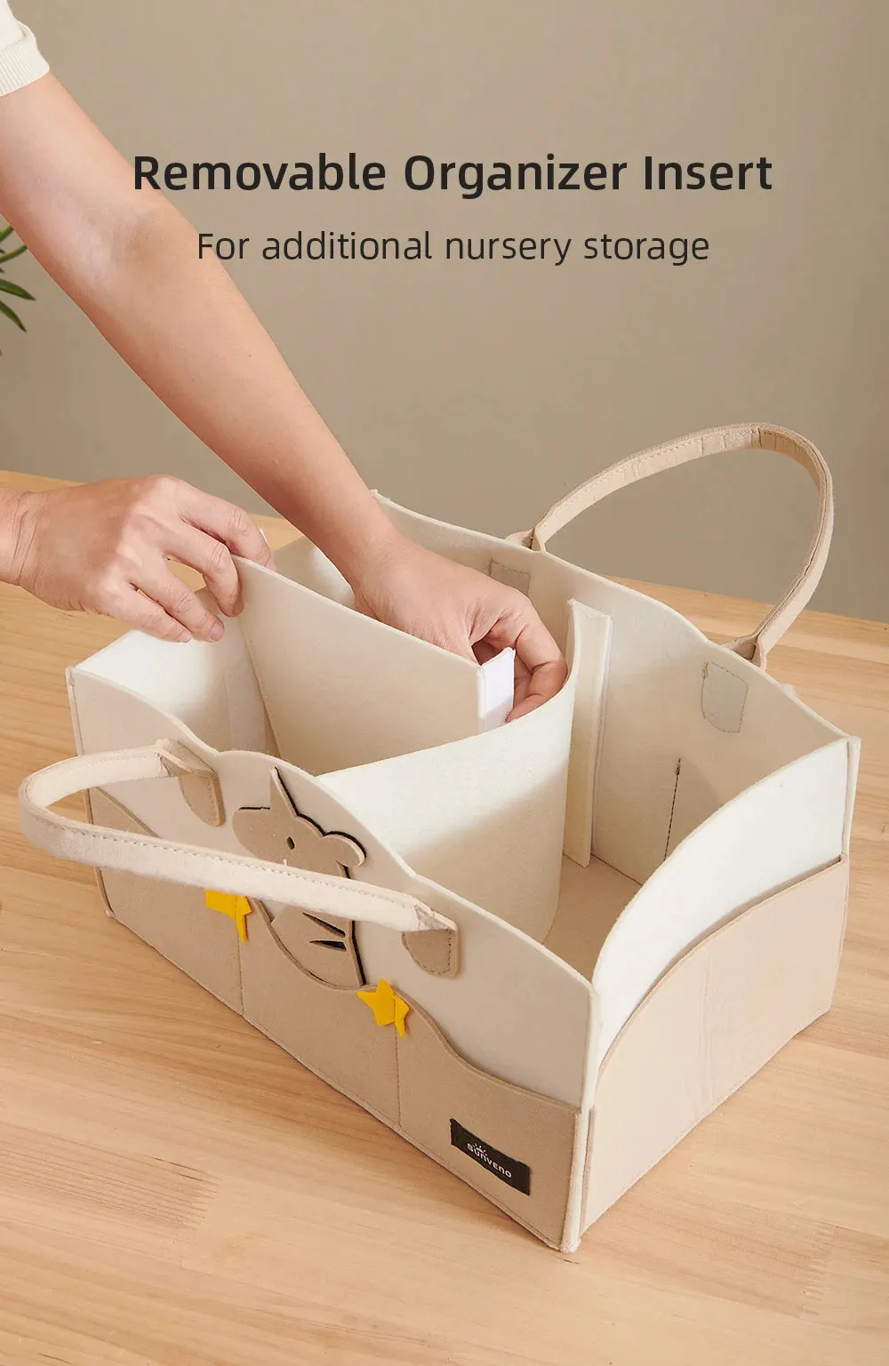 Sunveno Baby Diaper Caddy Organizer Portable Holder Bag