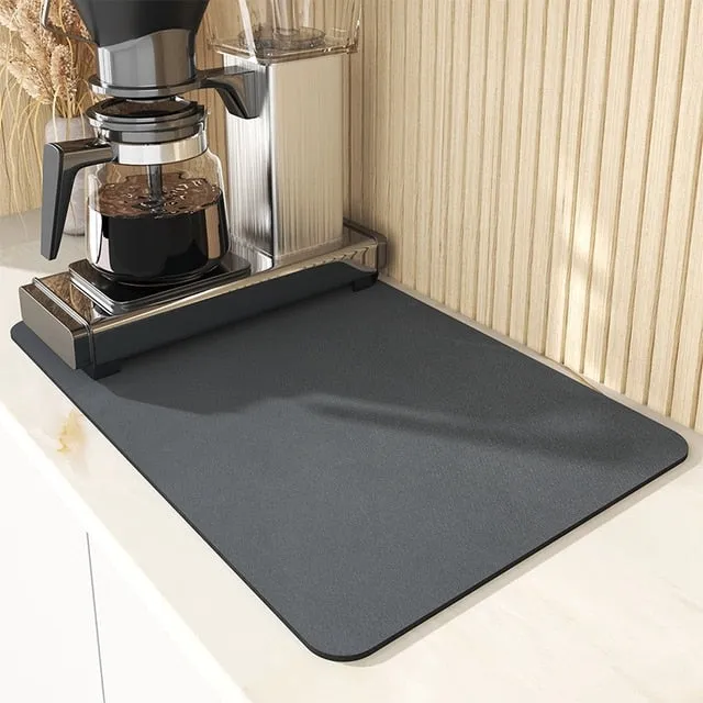 Super Absorbent Draining Mat Kitchen Bathroom Faucet Absorbent Mat