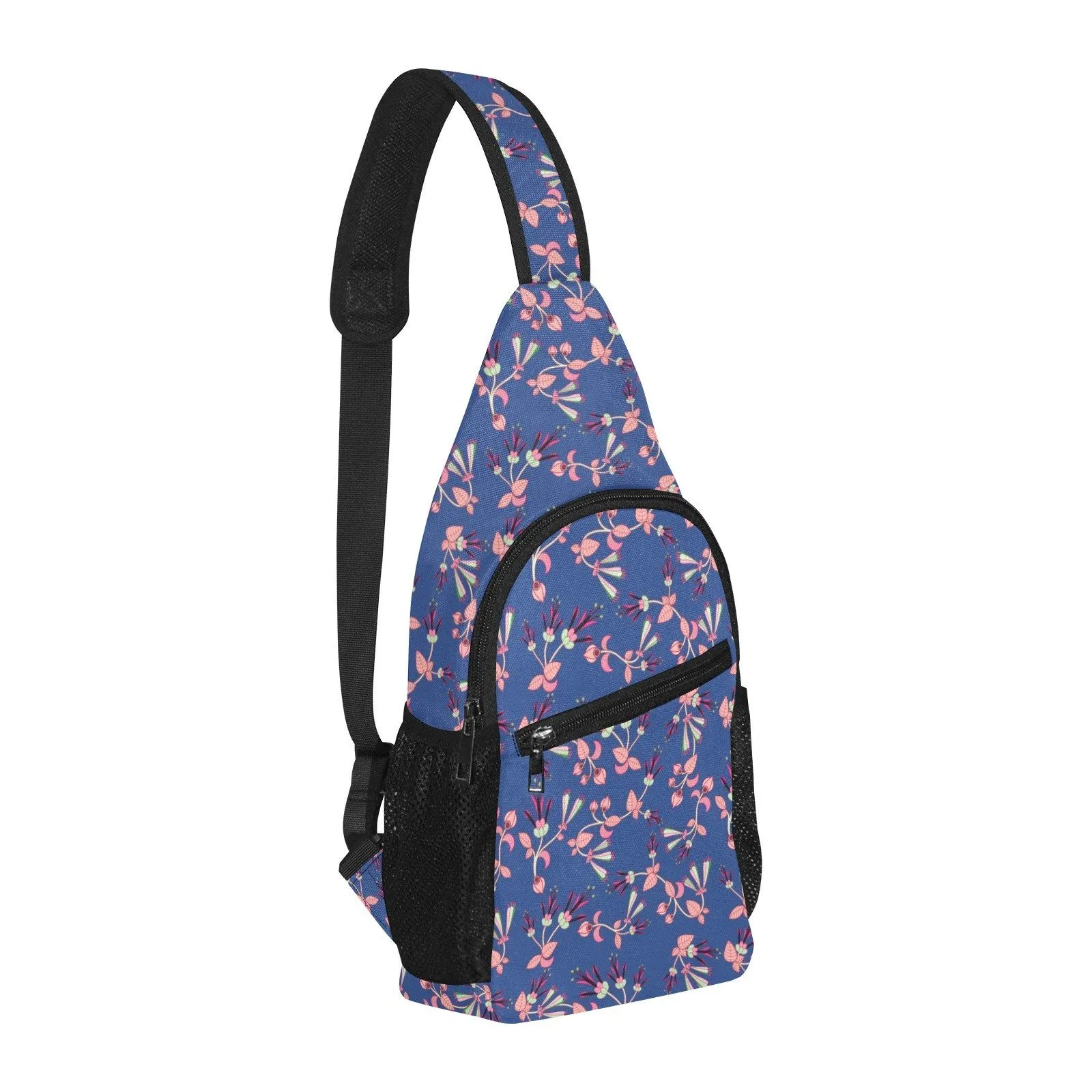 Swift Floral Peach Blue Chest Bag