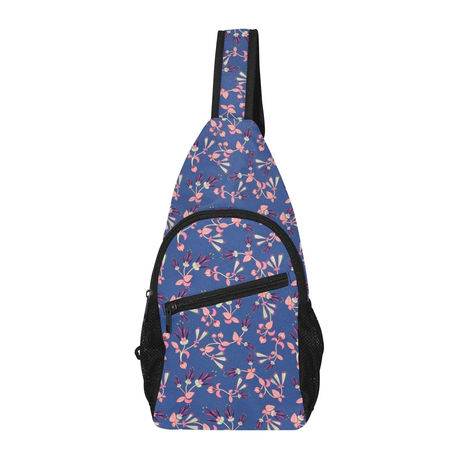 Swift Floral Peach Blue Chest Bag