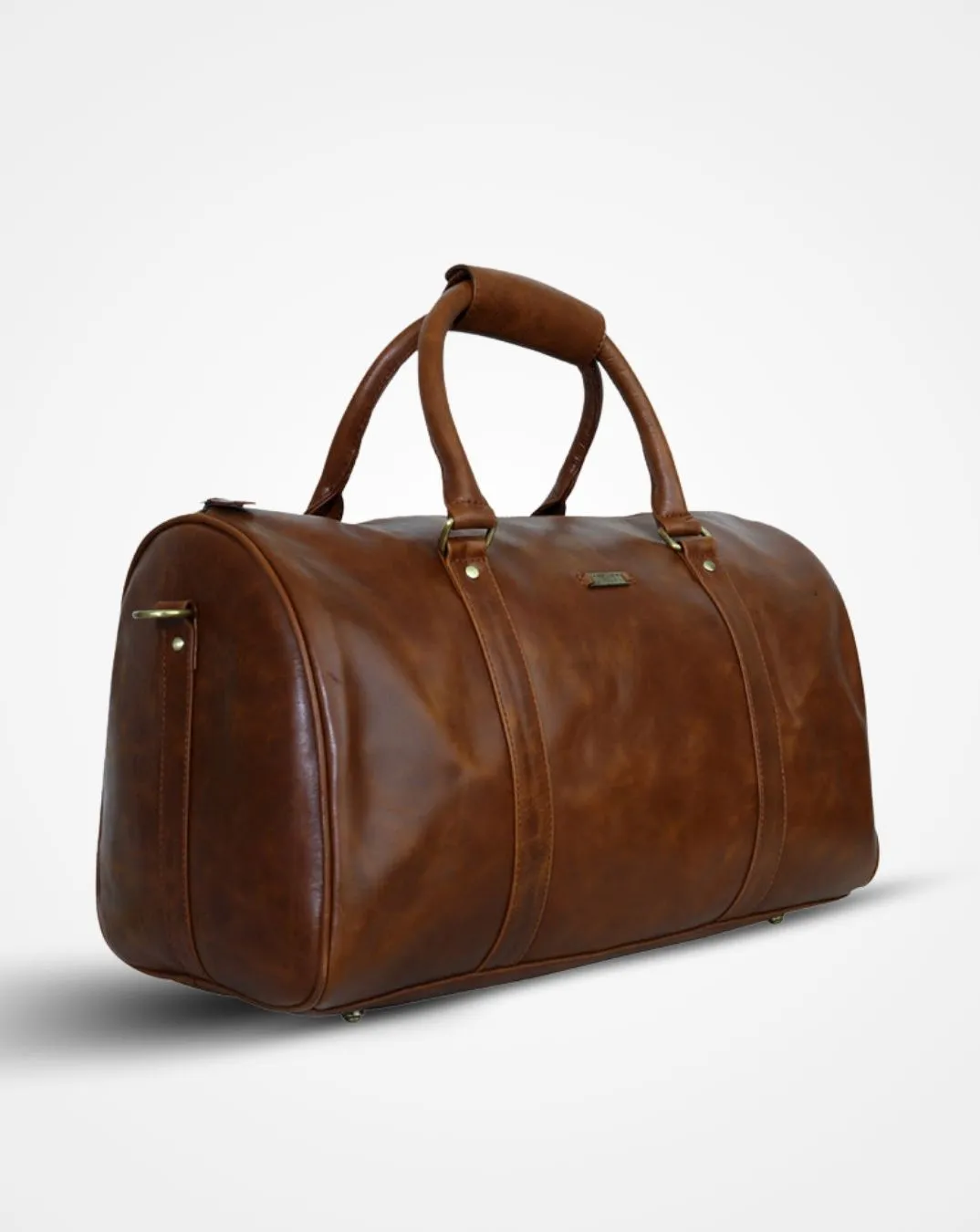 SYLVESTER - THE CRUSHED TAN LEATHER CABIN BAG - CARRY-ON LUGGAGE