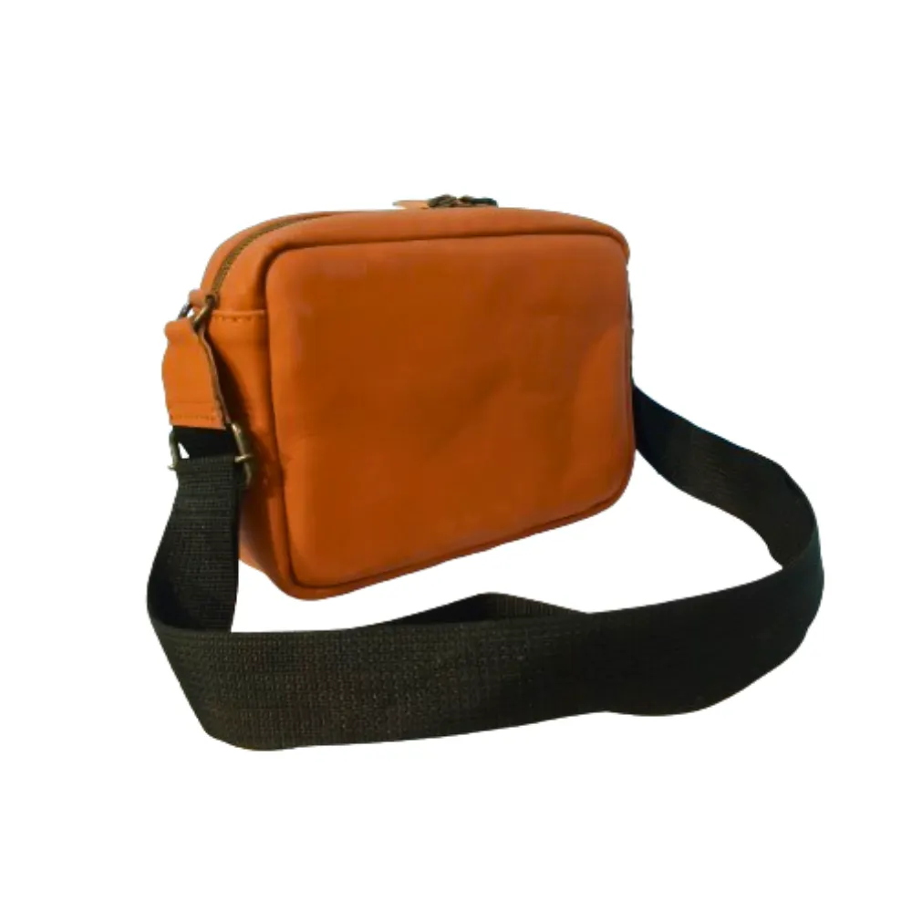 Tan Leather Crossbody Bag for Men & Women