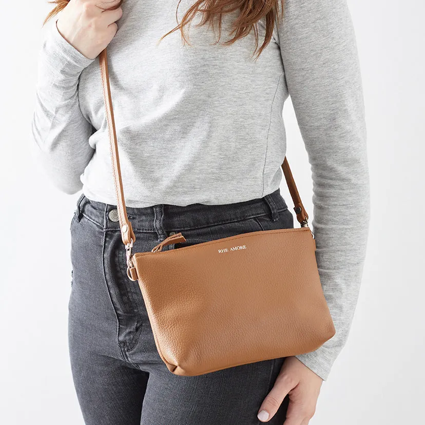 Tan Leather Crossbody Bag