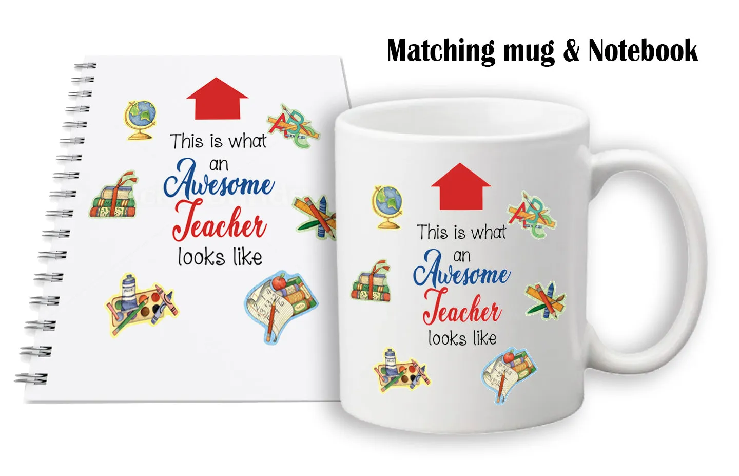 Teacher collection (Tote bag, notebook, pouch, mug, cushion) Awesome teacher