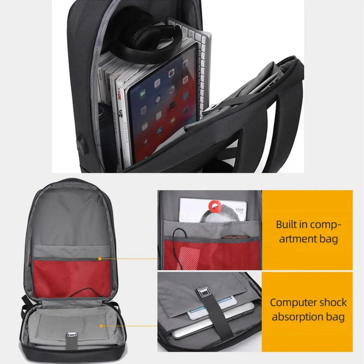 TechSavvy Commuter: 15.6" Laptop Backpack with USB Charging Port