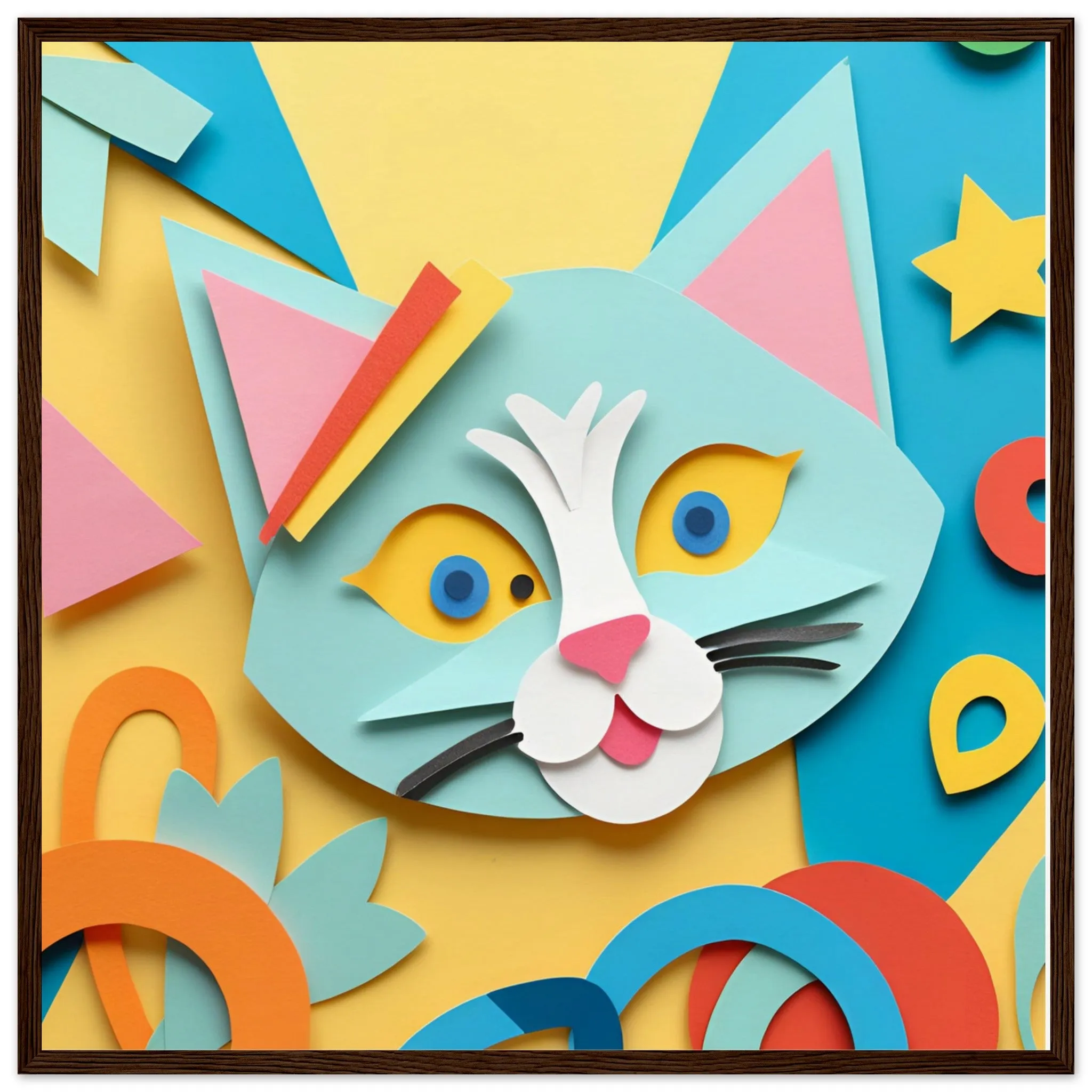 The beauty of paper animal art: Cat (5 Designs)