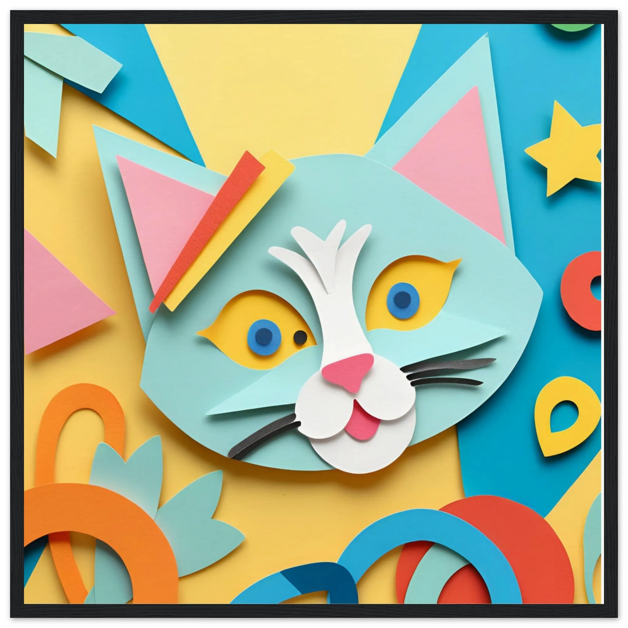 The beauty of paper animal art: Cat (5 Designs)