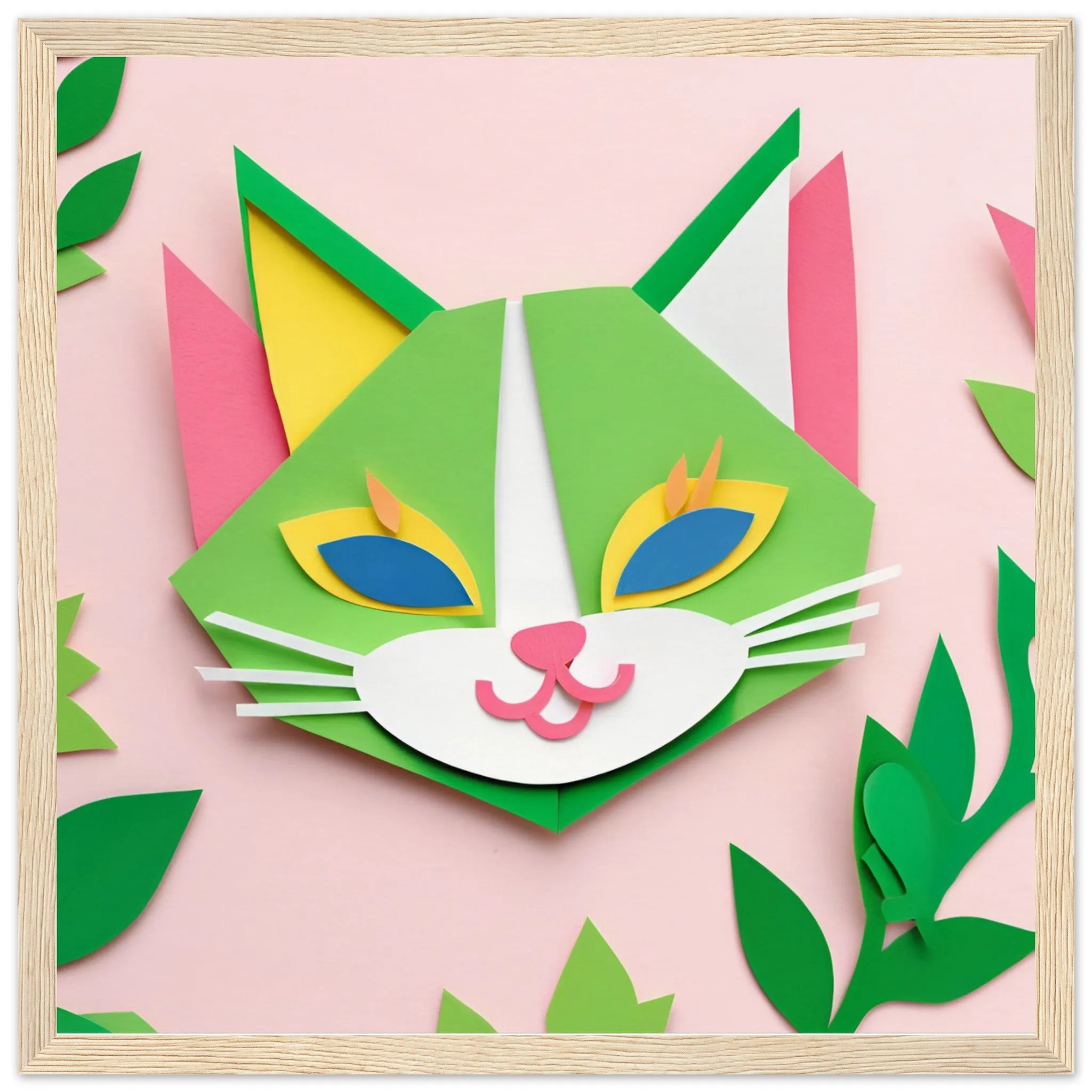 The beauty of paper animal art: Cat (5 Designs)