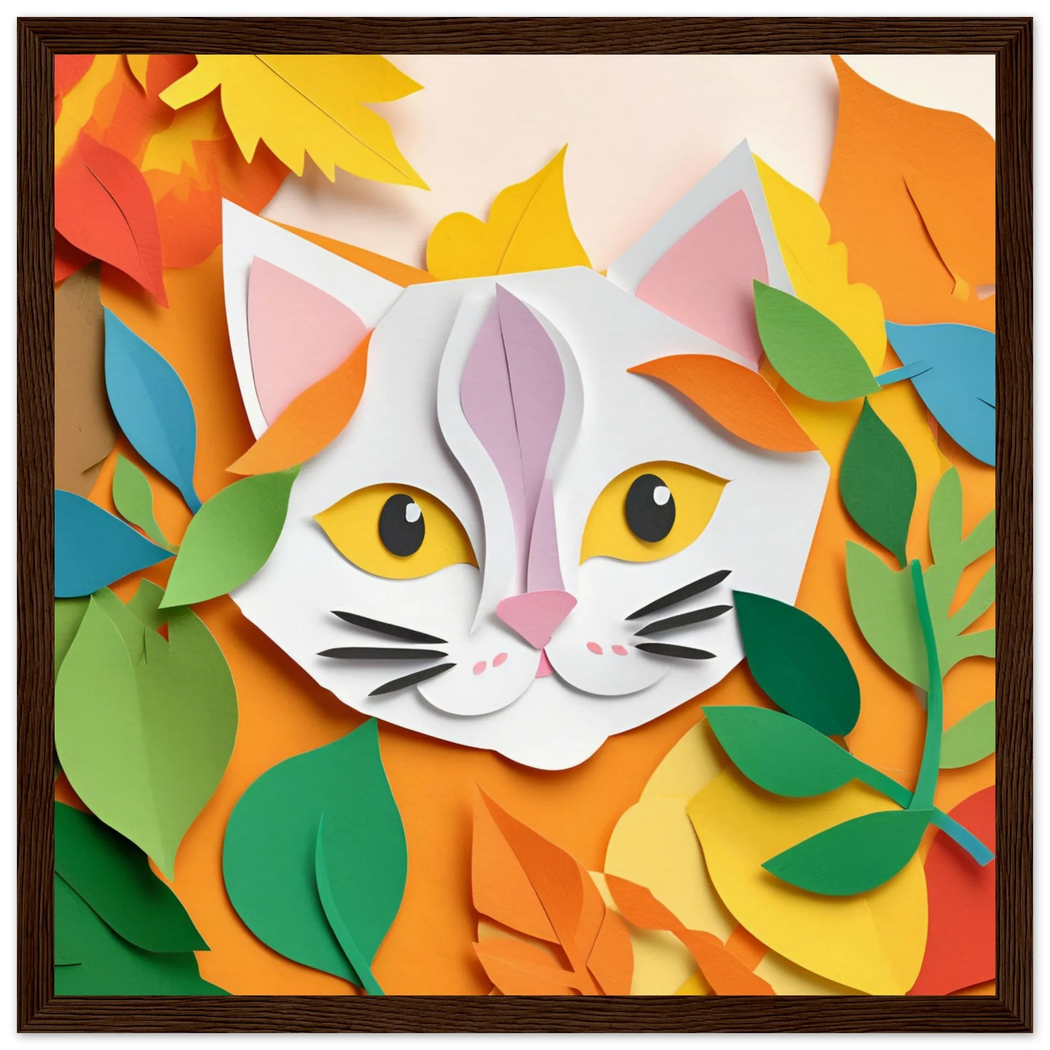 The beauty of paper animal art: Cat (5 Designs)