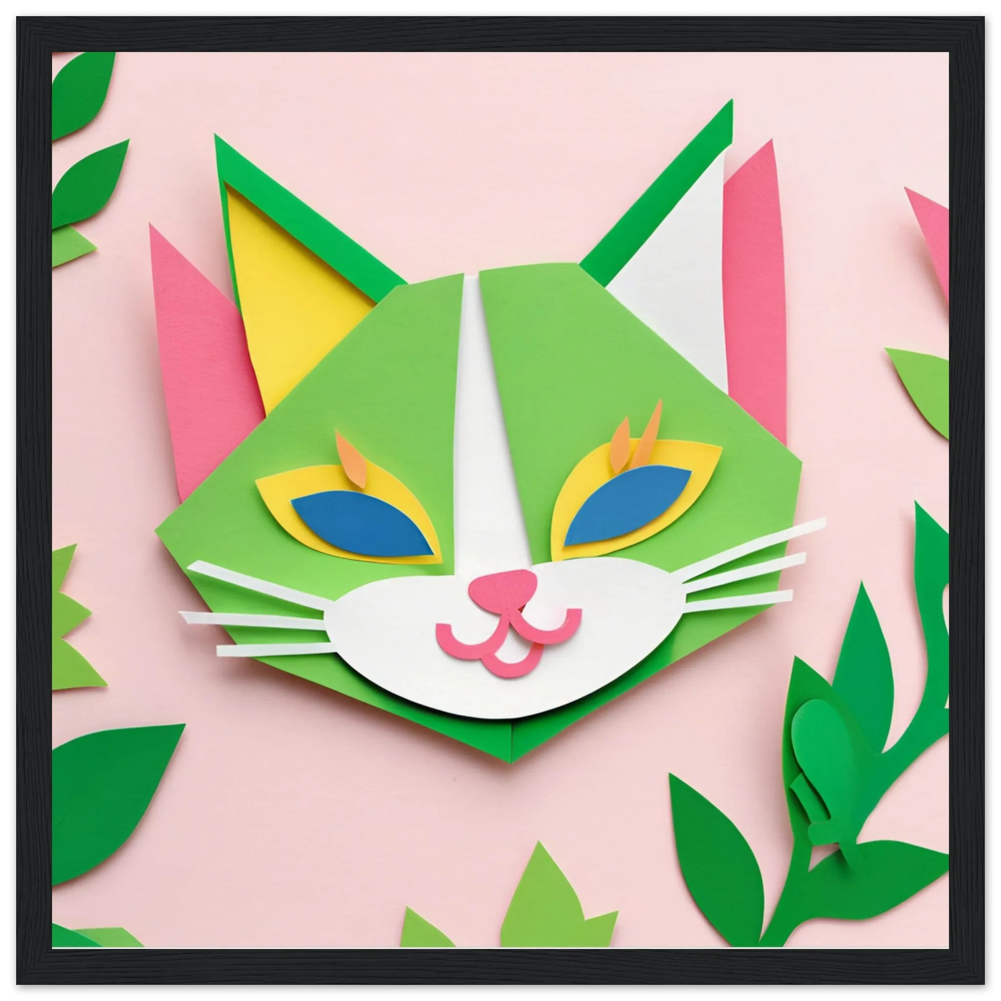 The beauty of paper animal art: Cat (5 Designs)