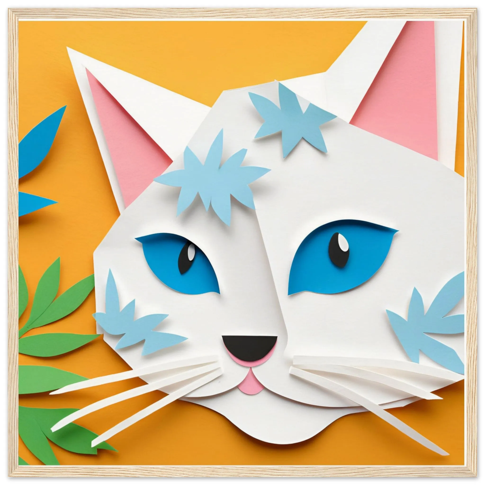 The beauty of paper animal art: Cat (5 Designs)