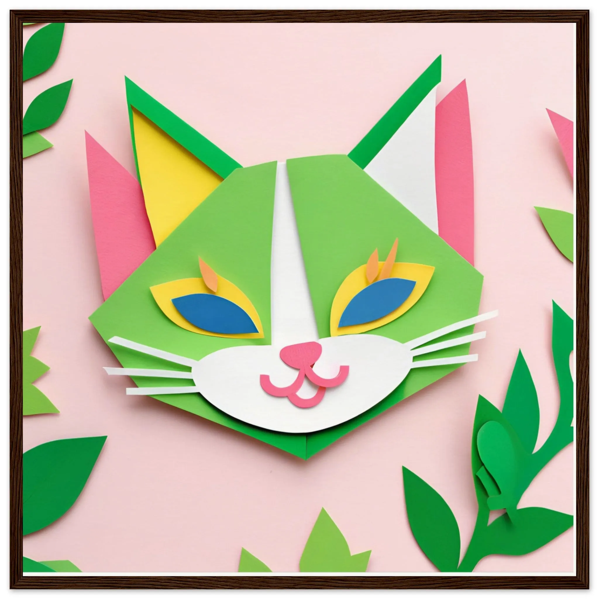 The beauty of paper animal art: Cat (5 Designs)