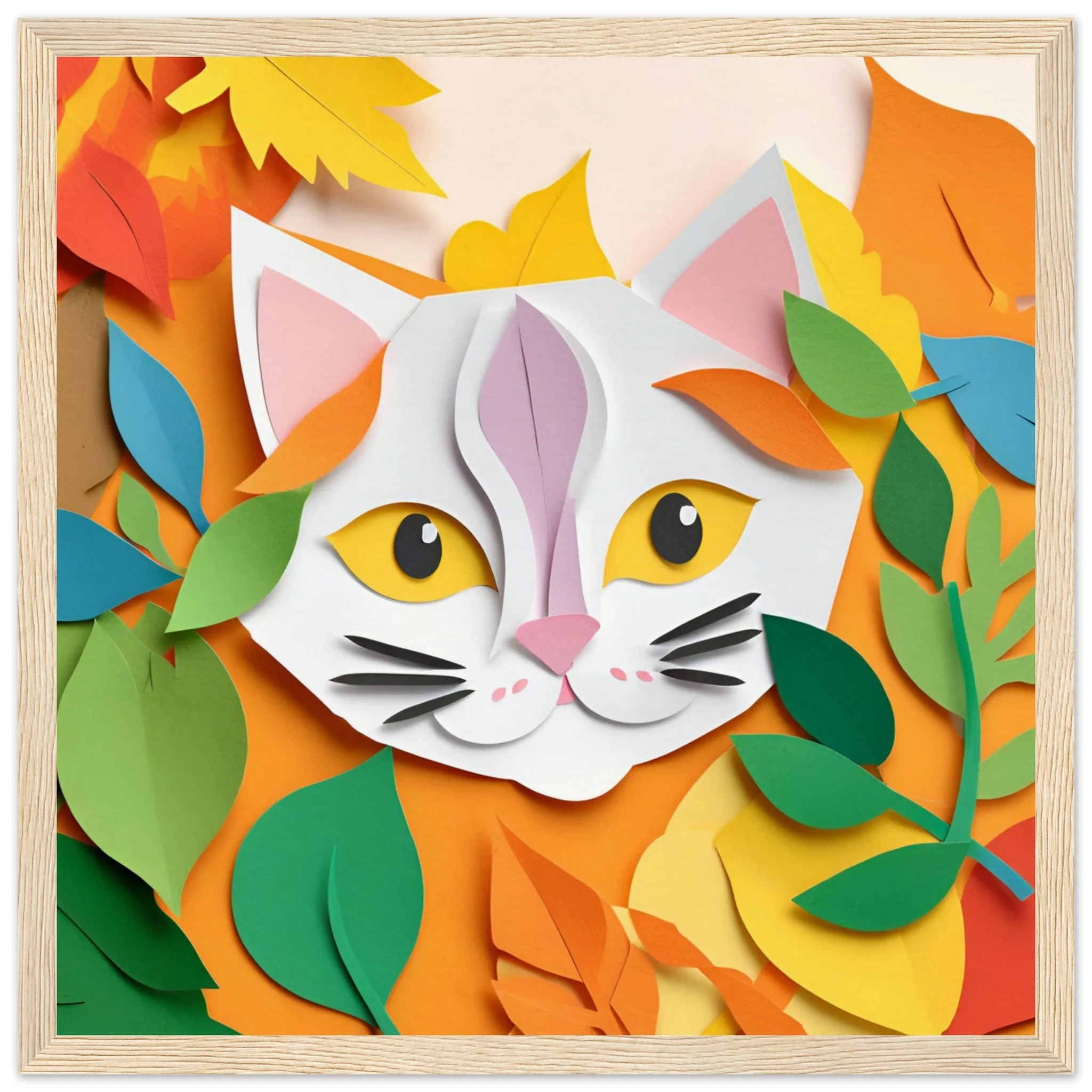 The beauty of paper animal art: Cat (5 Designs)