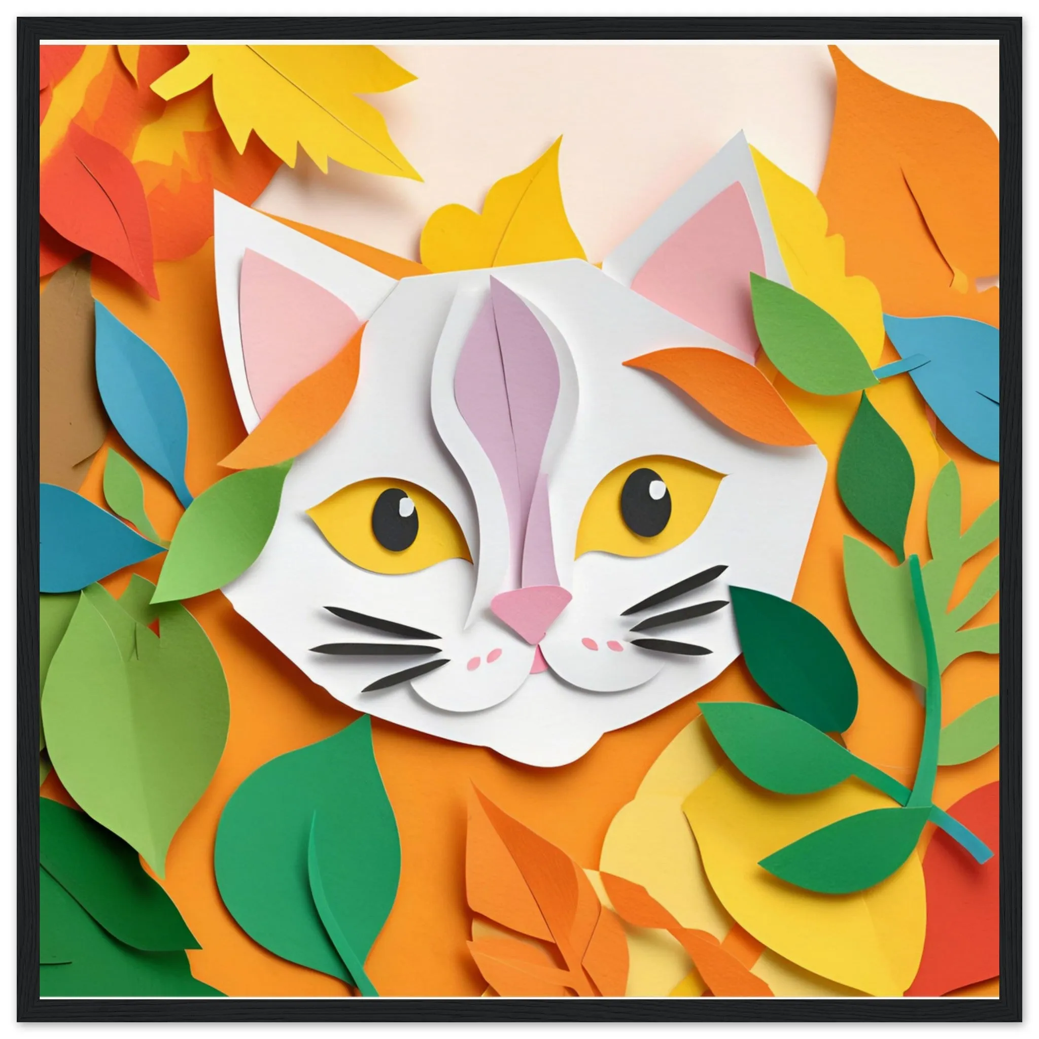 The beauty of paper animal art: Cat (5 Designs)