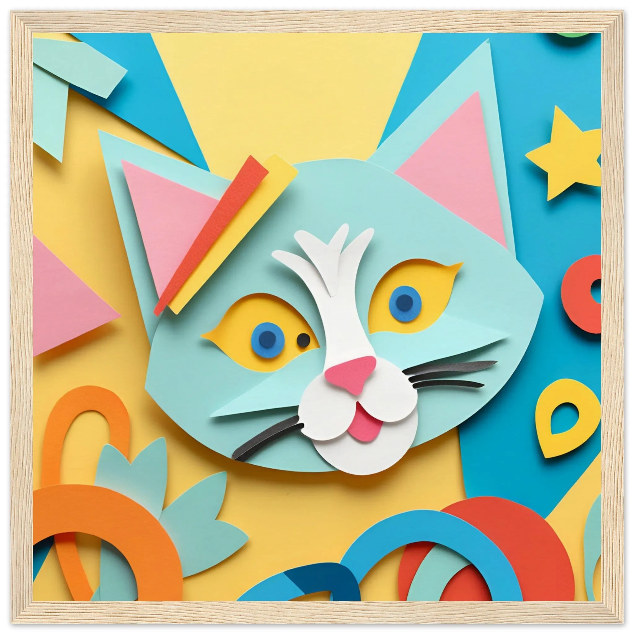 The beauty of paper animal art: Cat (5 Designs)