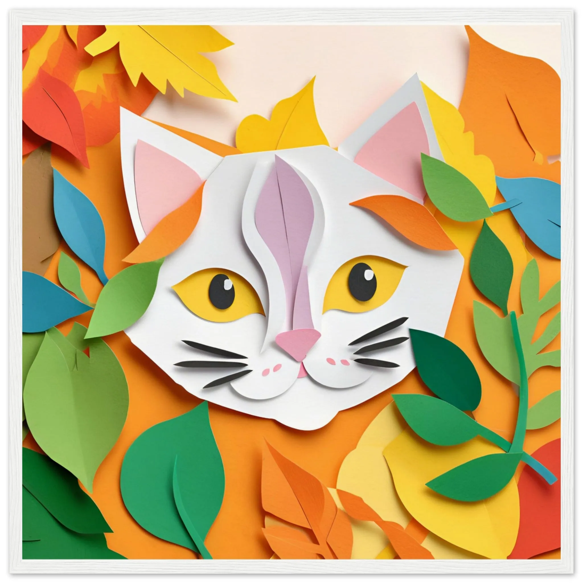 The beauty of paper animal art: Cat (5 Designs)