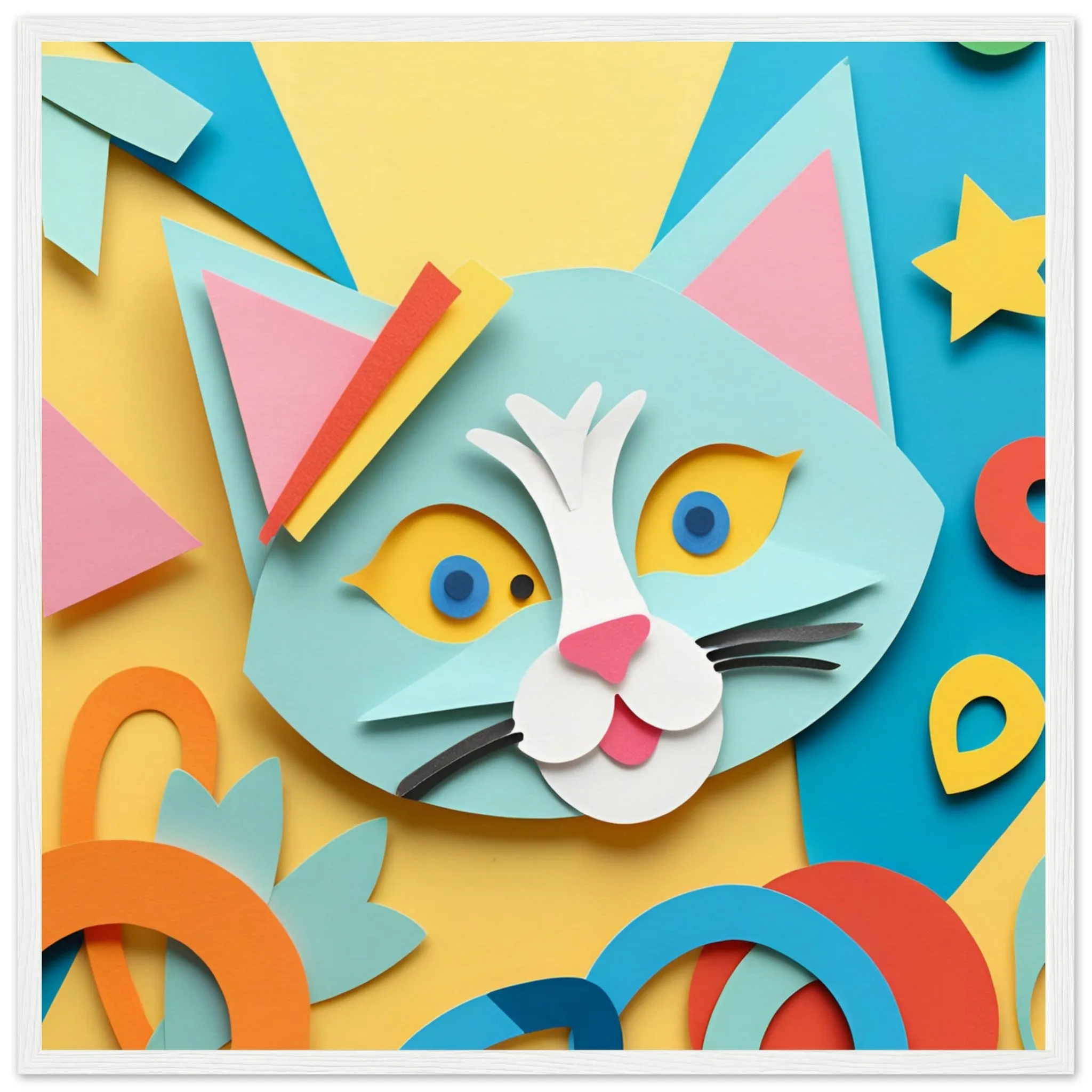 The beauty of paper animal art: Cat (5 Designs)