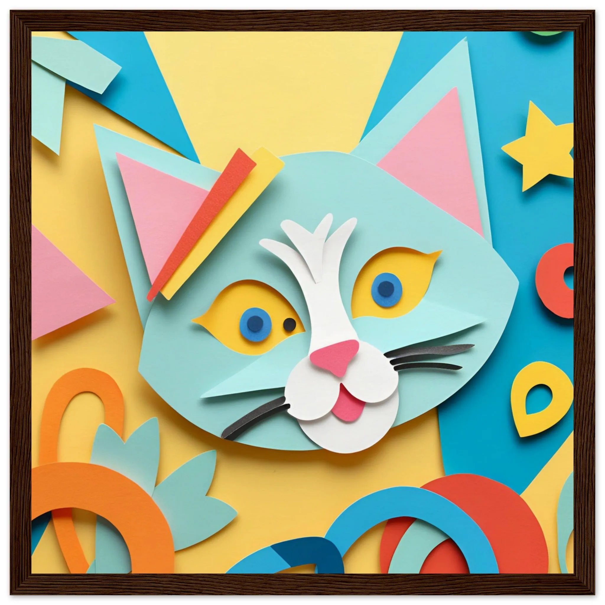 The beauty of paper animal art: Cat (5 Designs)