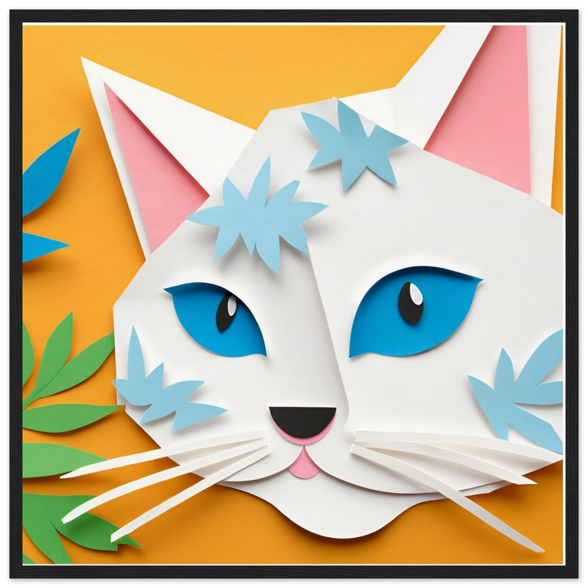 The beauty of paper animal art: Cat (5 Designs)