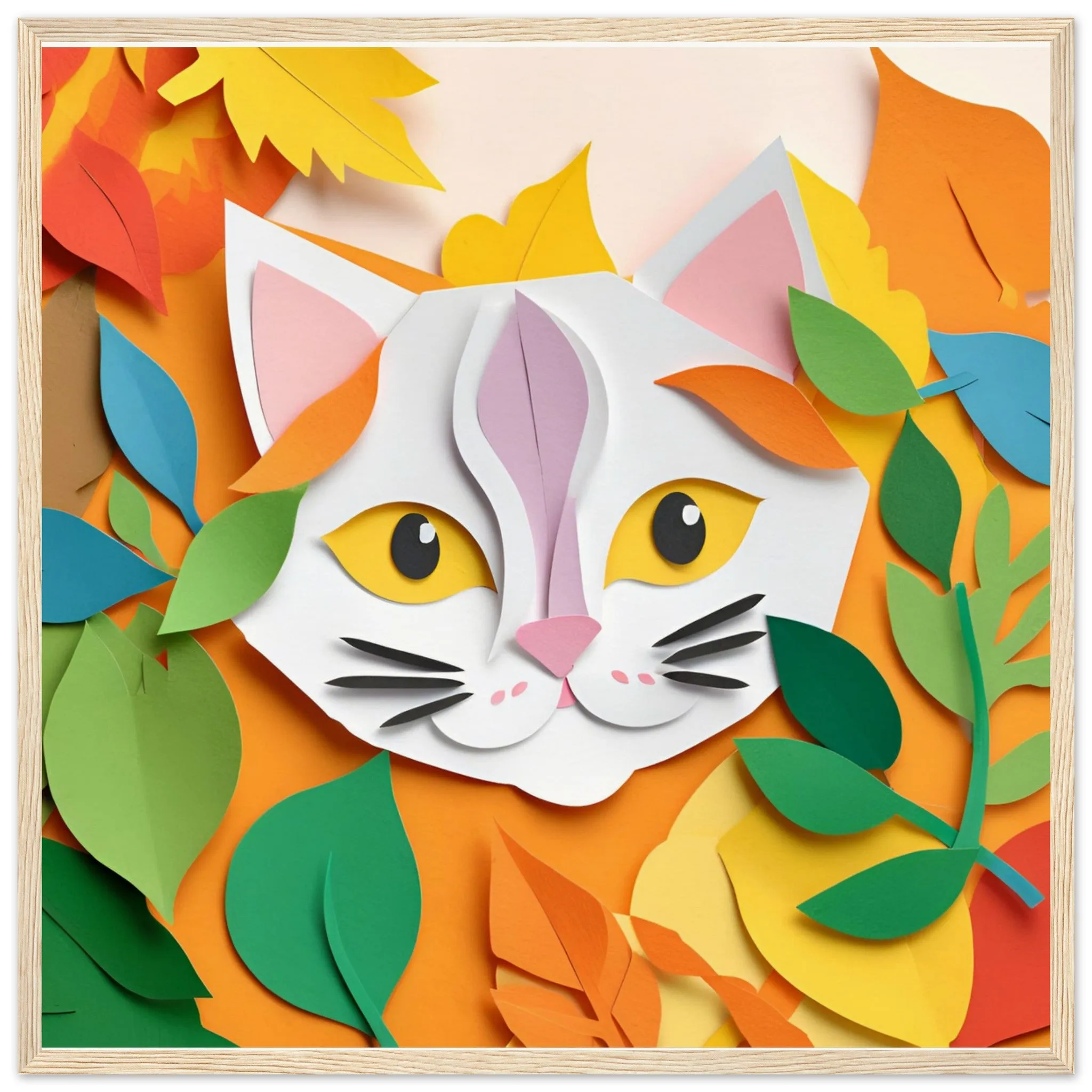 The beauty of paper animal art: Cat (5 Designs)