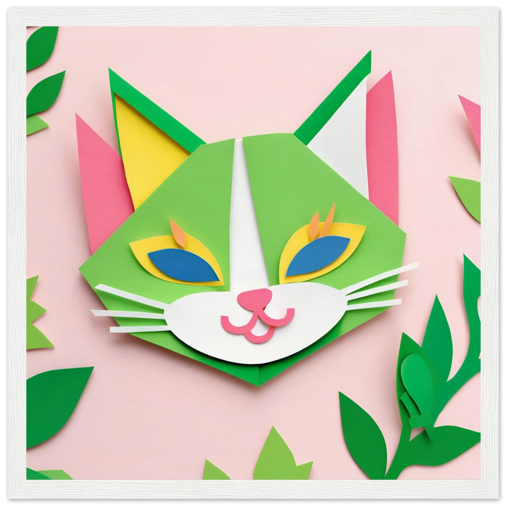 The beauty of paper animal art: Cat (5 Designs)