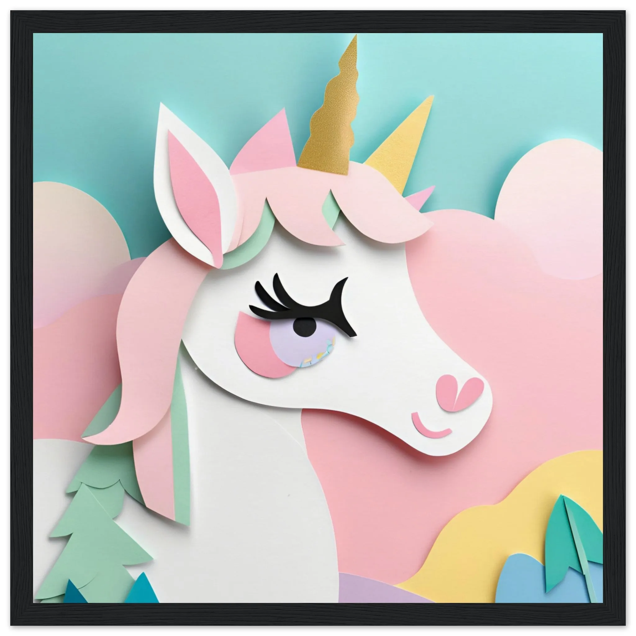 The beauty of paper animal art: Unicorn (2 Designs)