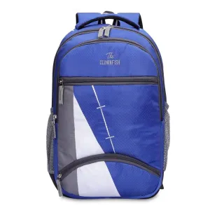 THE CLOWNFISH Karleen Polyester Laptop Backpack - Water Resistant, Stylish | 28 Litres | Midnight Blue