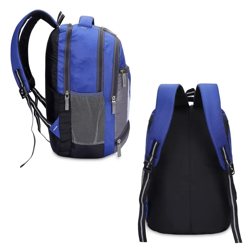 THE CLOWNFISH Karleen Polyester Laptop Backpack - Water Resistant, Stylish | 28 Litres | Midnight Blue