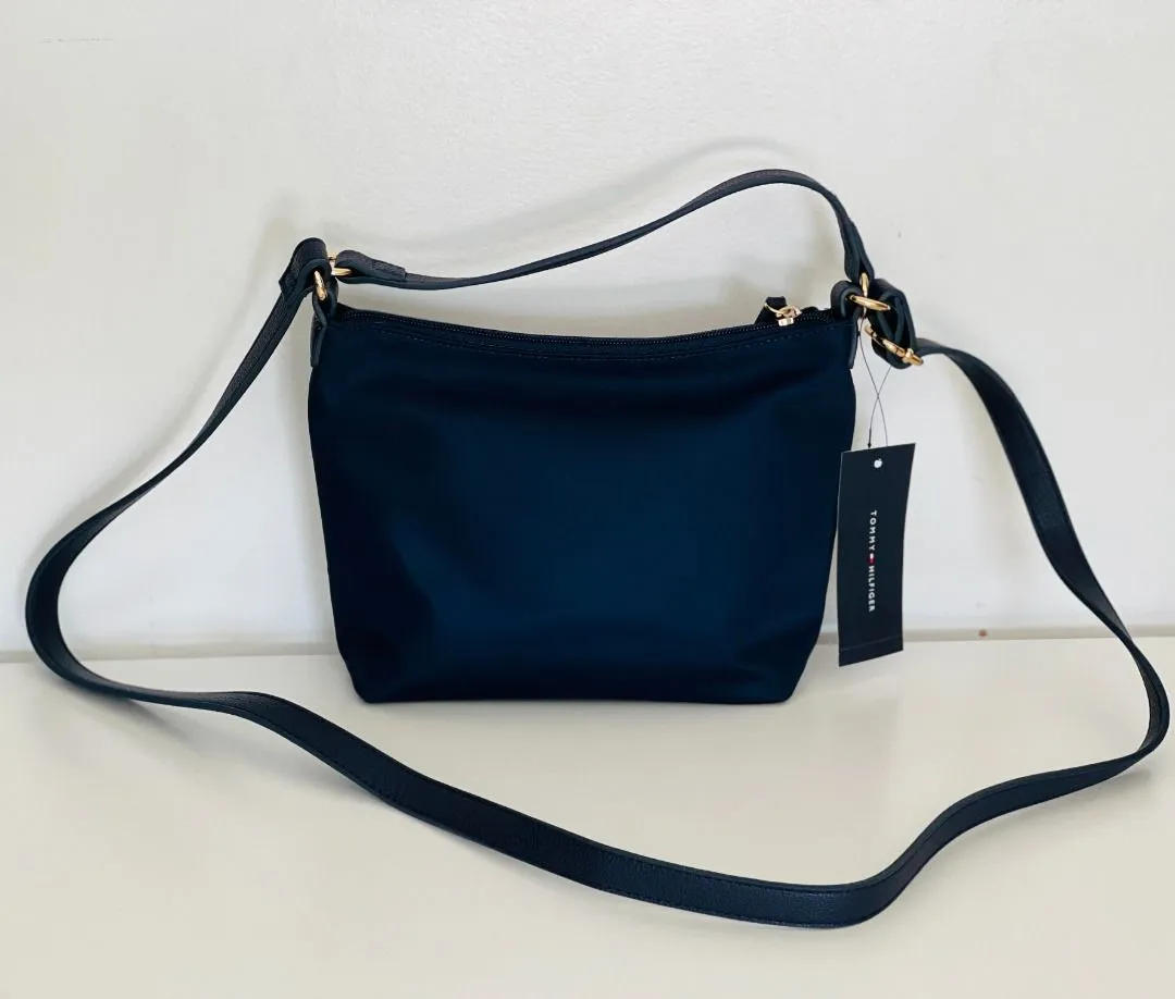 TOMMY HILFIGER NAVY BLUE CONVERTIBLE CROSSBODY SLING SHOULDER BAG PURSE