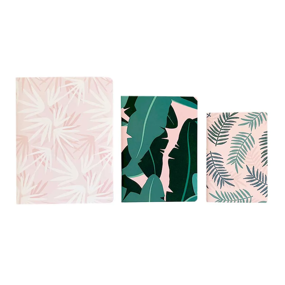 Tropical in Pink Saddle Stitch Notebooks, Set of 3