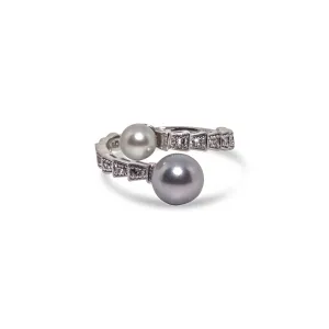 Twilight Spiral Pearl Ring