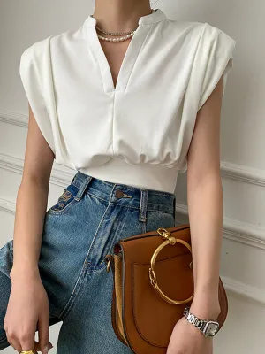 Utility V-Neck Graceful Crop Shirt