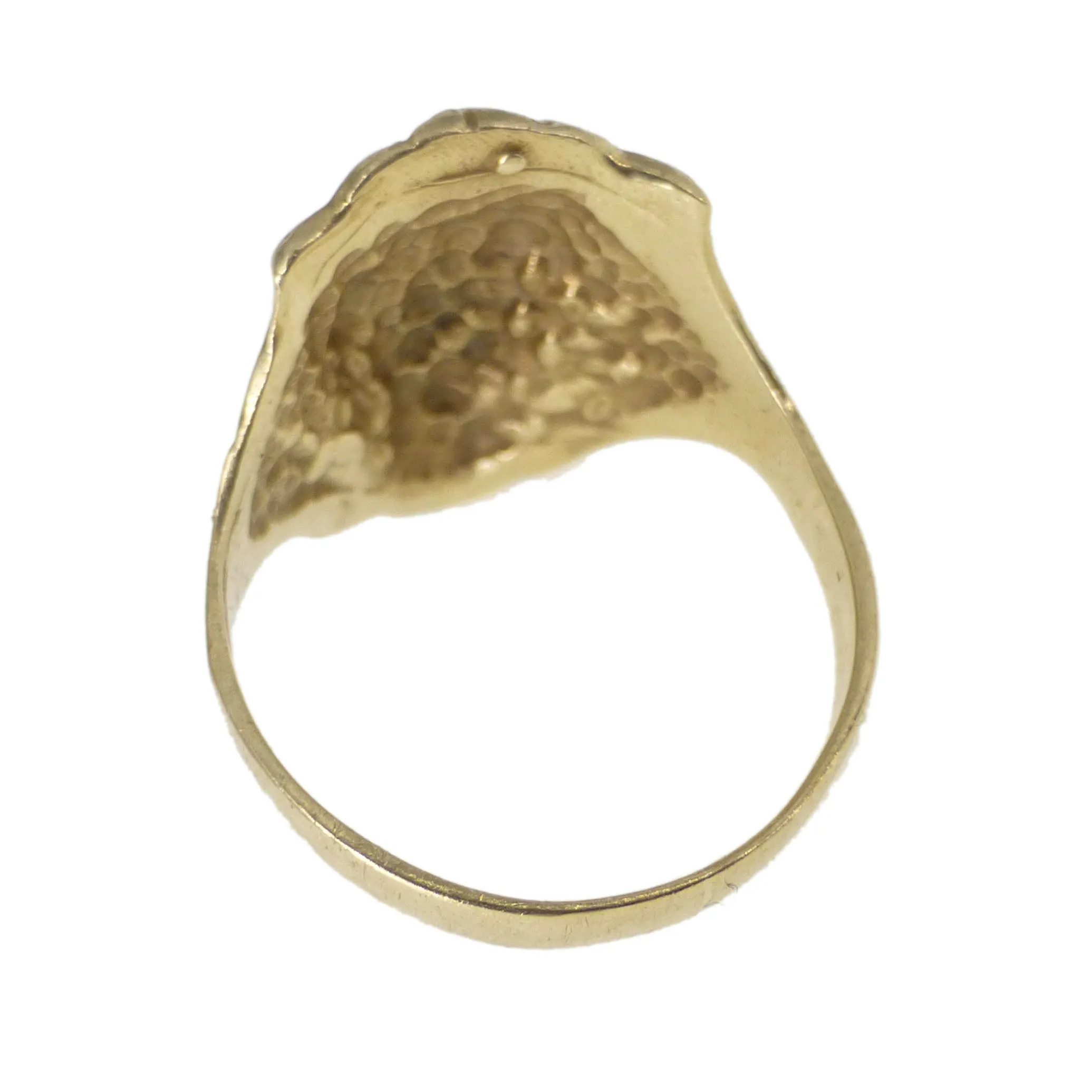 Vintage 9ct Gold Lions Head Statement Ring