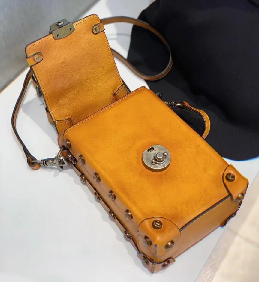 Vintage Ladies Leather Crossbody Cell Phone Shoulder Bag Side Bags For Women