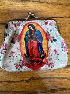 Virgen de Gaudalupe Metallic Coin Purse