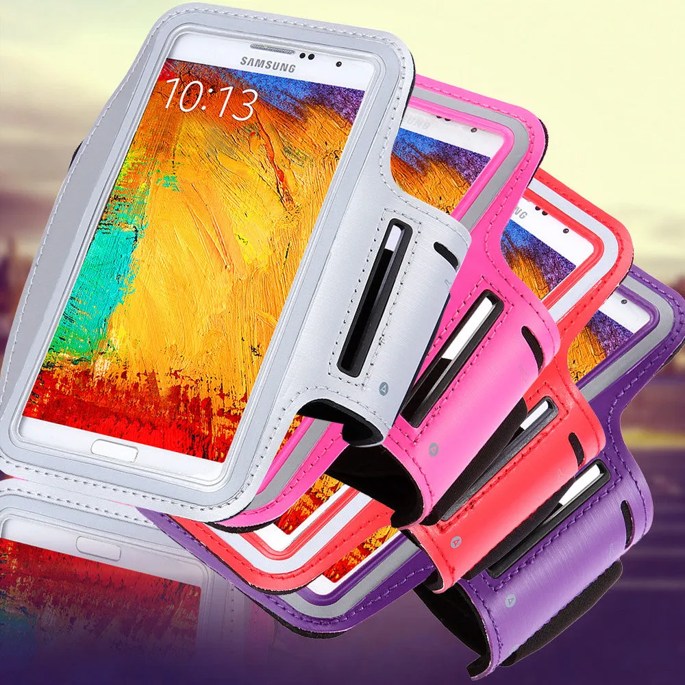 Waterproof Genernal Style PU Leather Case For Samsung Galaxy Note 1 2 3 4 N9100 Running Arm Band For Note4 mobile phone case