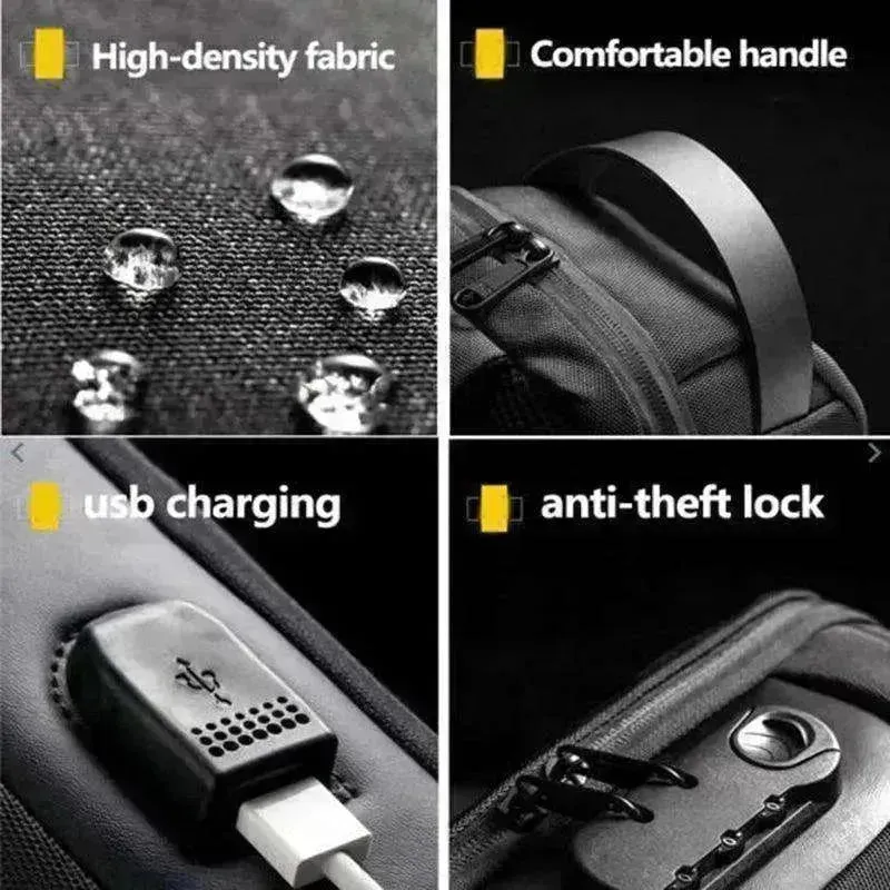 Waterproof USB Anti-theft Bag Oxford Sling