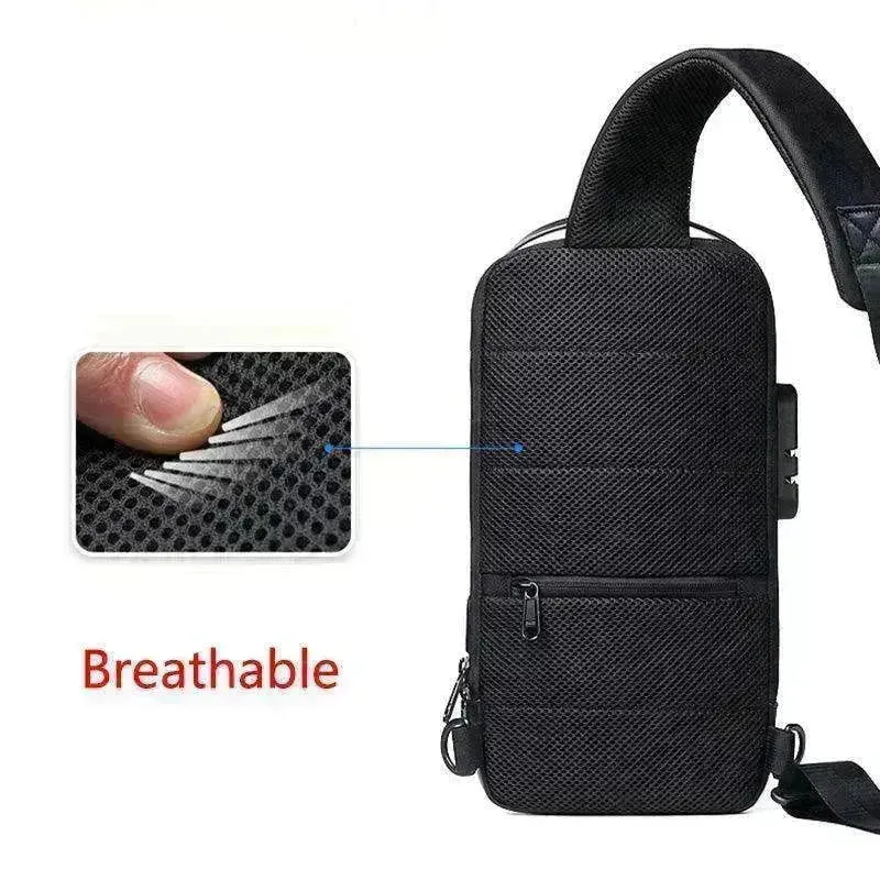 Waterproof USB Anti-theft Bag Oxford Sling