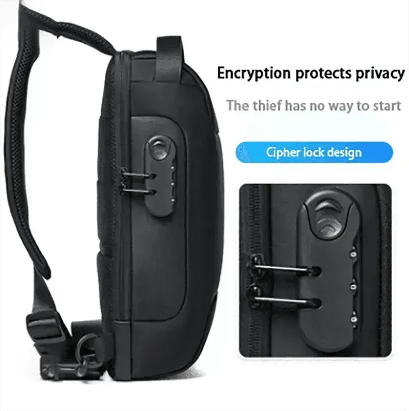 Waterproof USB Anti-theft Bag Oxford Sling