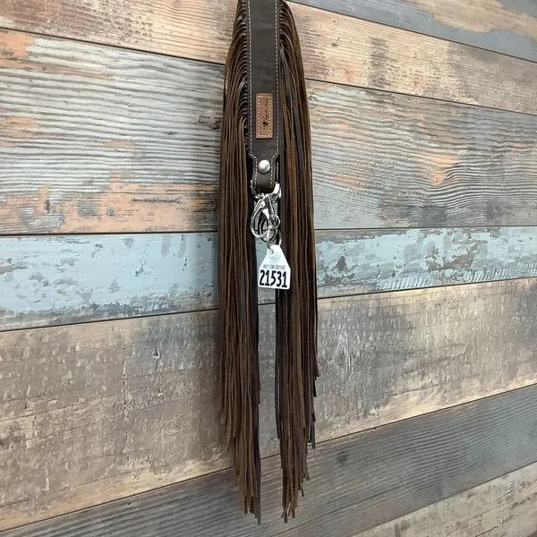 Western Mini Leather Fringe Strap 36" #21531