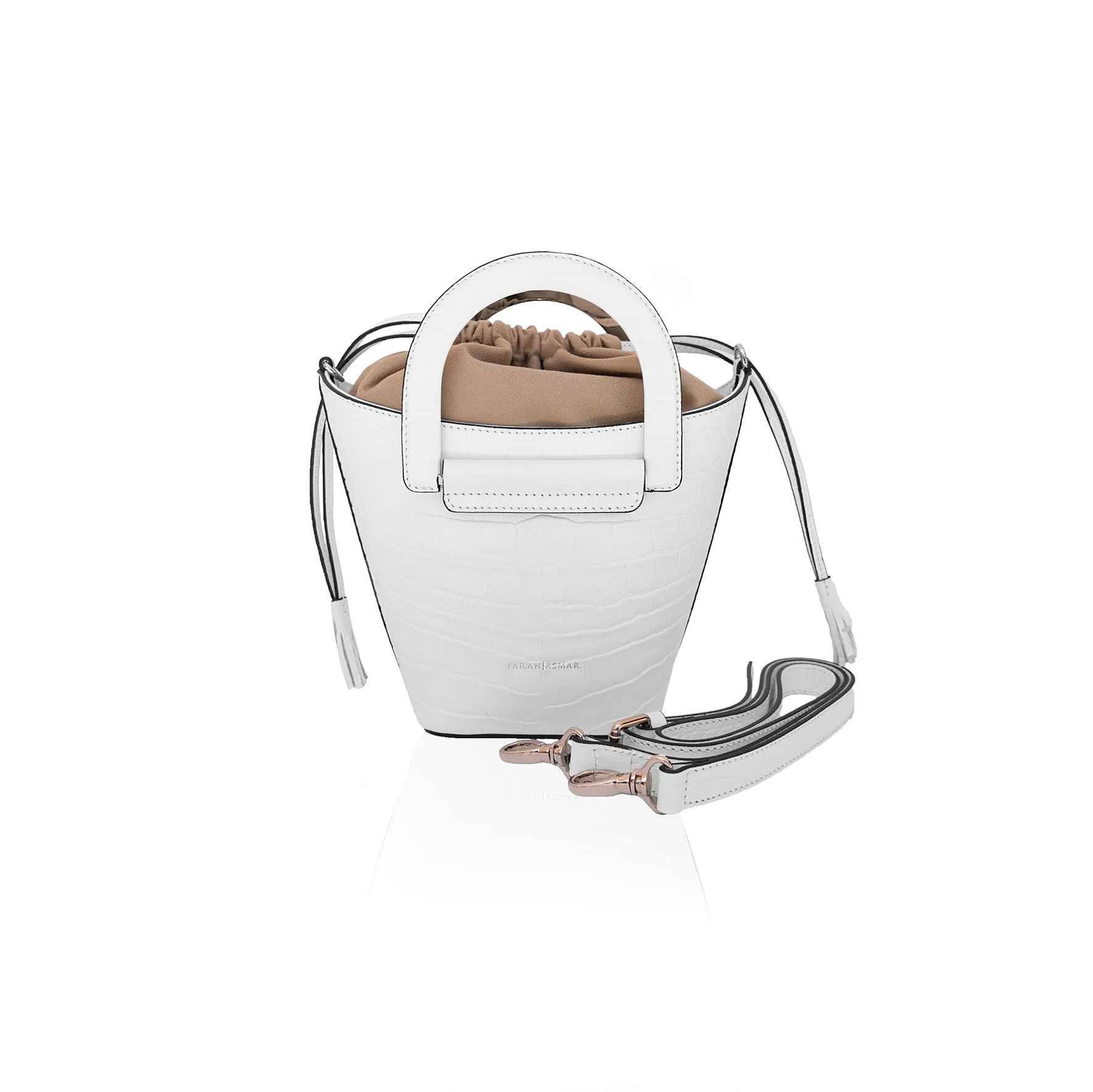 White Cleamance Bucket Bag