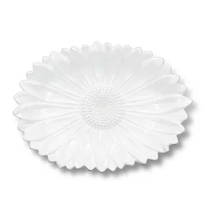 White Flower Platter Large 11.5"