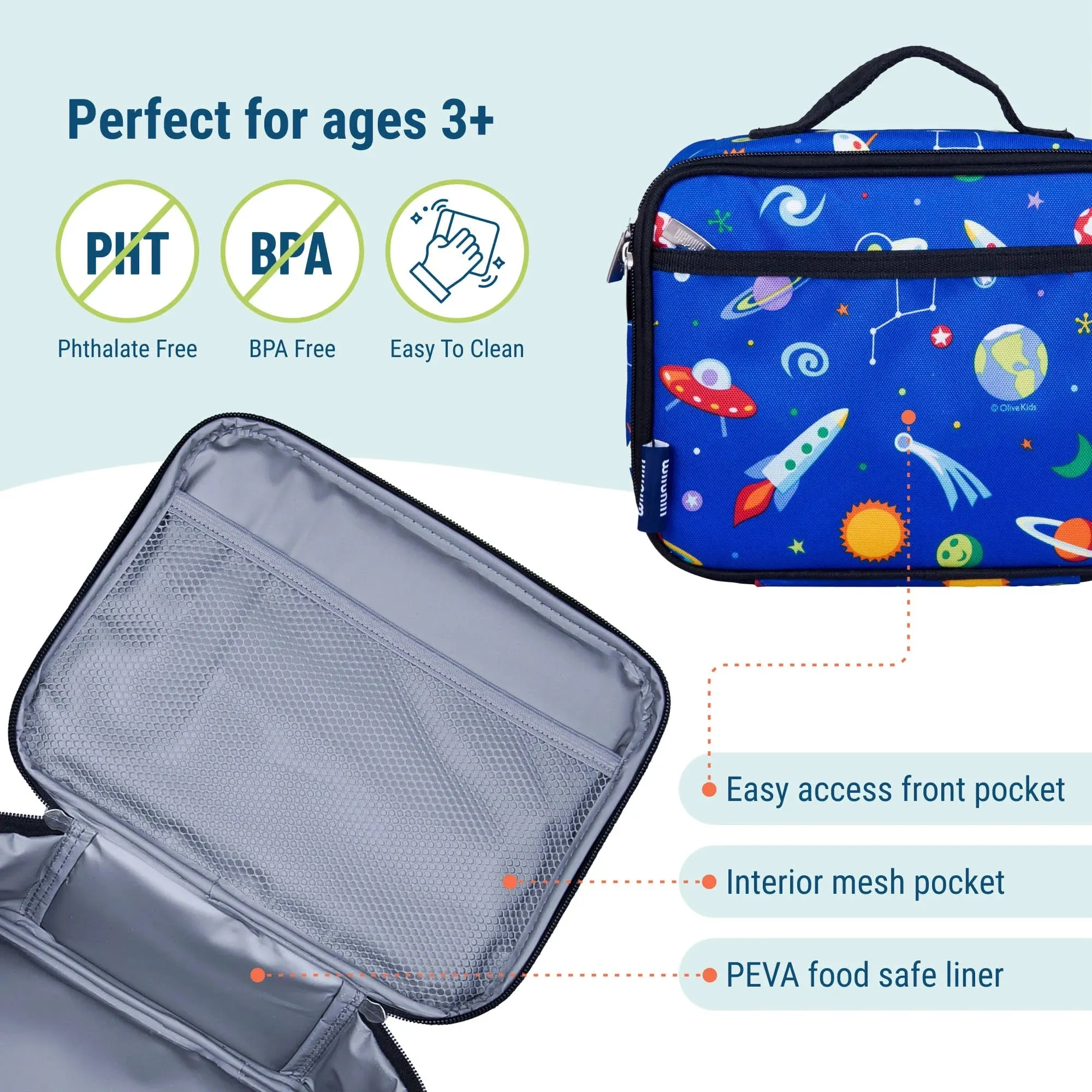 Wildkin Olive Kids Out Of This World Lunch Box Bag [BPA-Free]