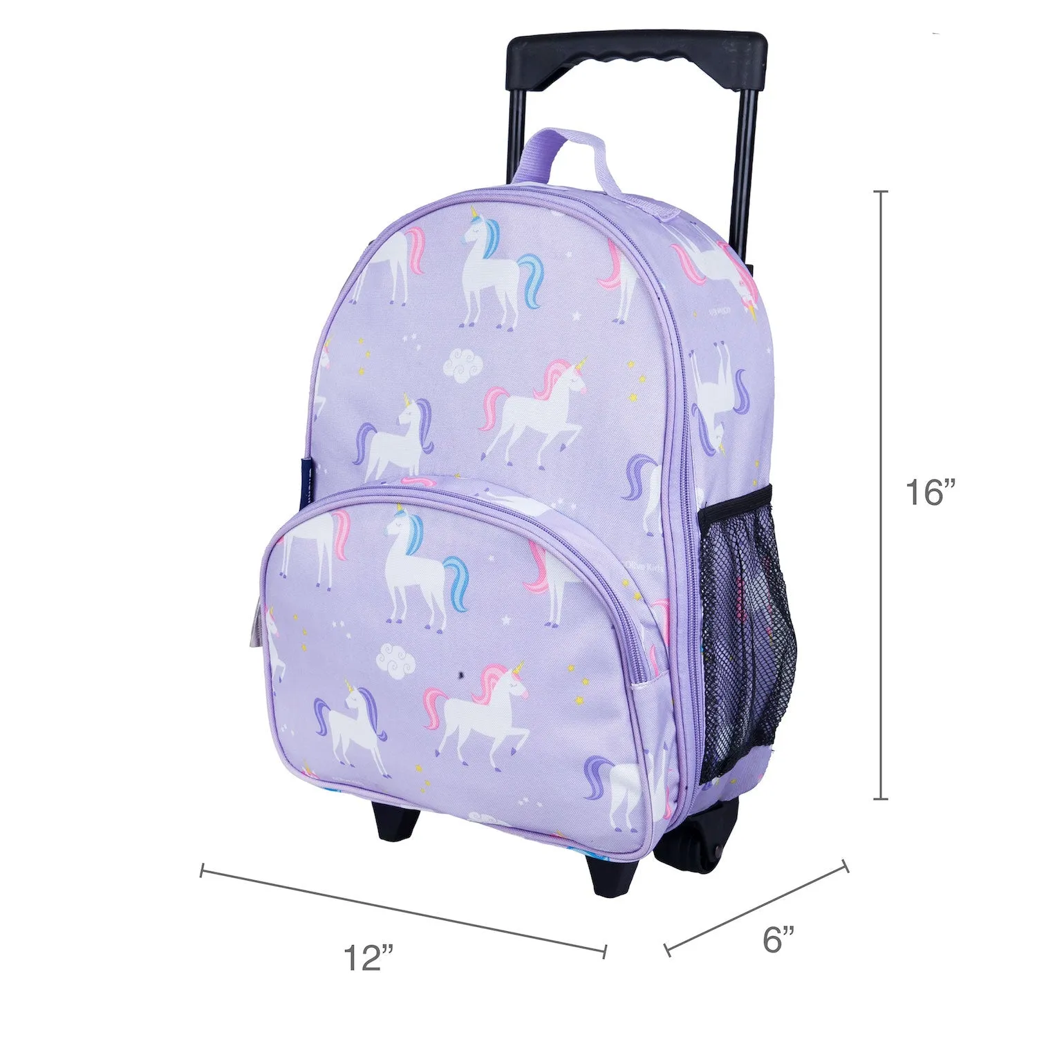 Wildkin Olive Kids Unicorn Rolling Luggage Trolley School Bag