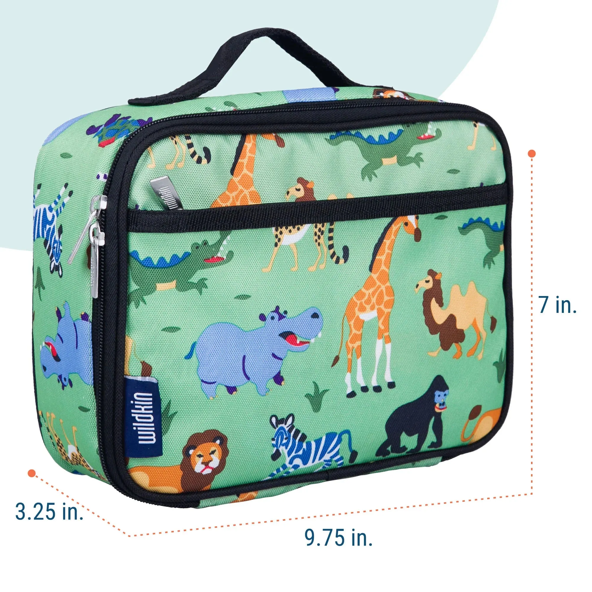 Wildkin Olive Kids Wild Animals Lunch Box Bag [BPA-Free]