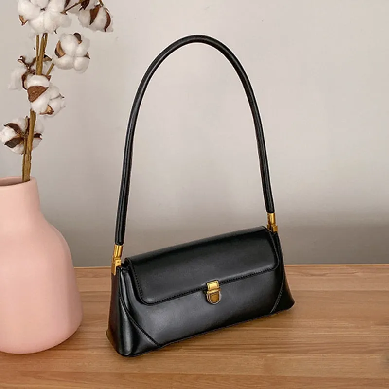 Women Leather Clutch Vintage Shoulder Handbag