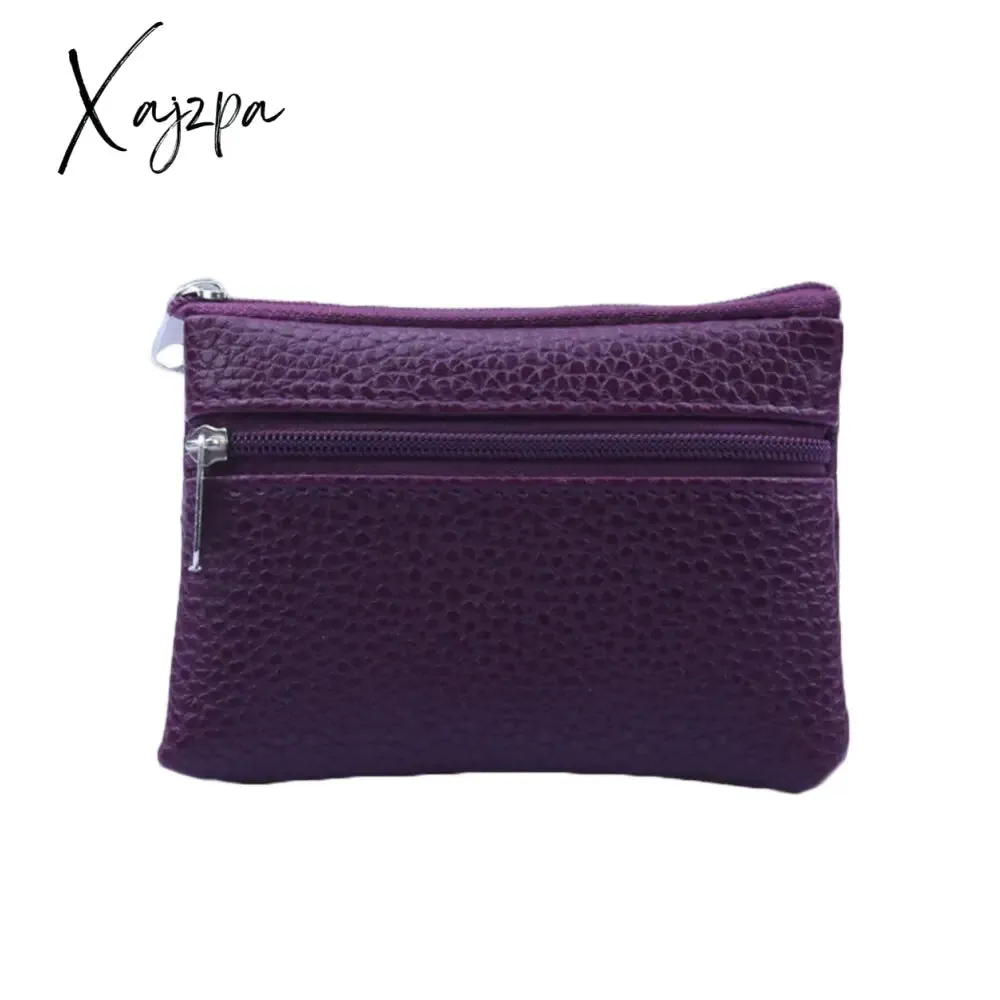 Xajzpa - Fashion Leather Coin Purse Women Small Wallet Change Purses Mini Zipper Money Bags Children's Pocket Wallets Key Holder